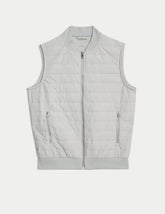 Cotton Rich Zip Up Quilted Gilet with Stormwear™  Adomoo